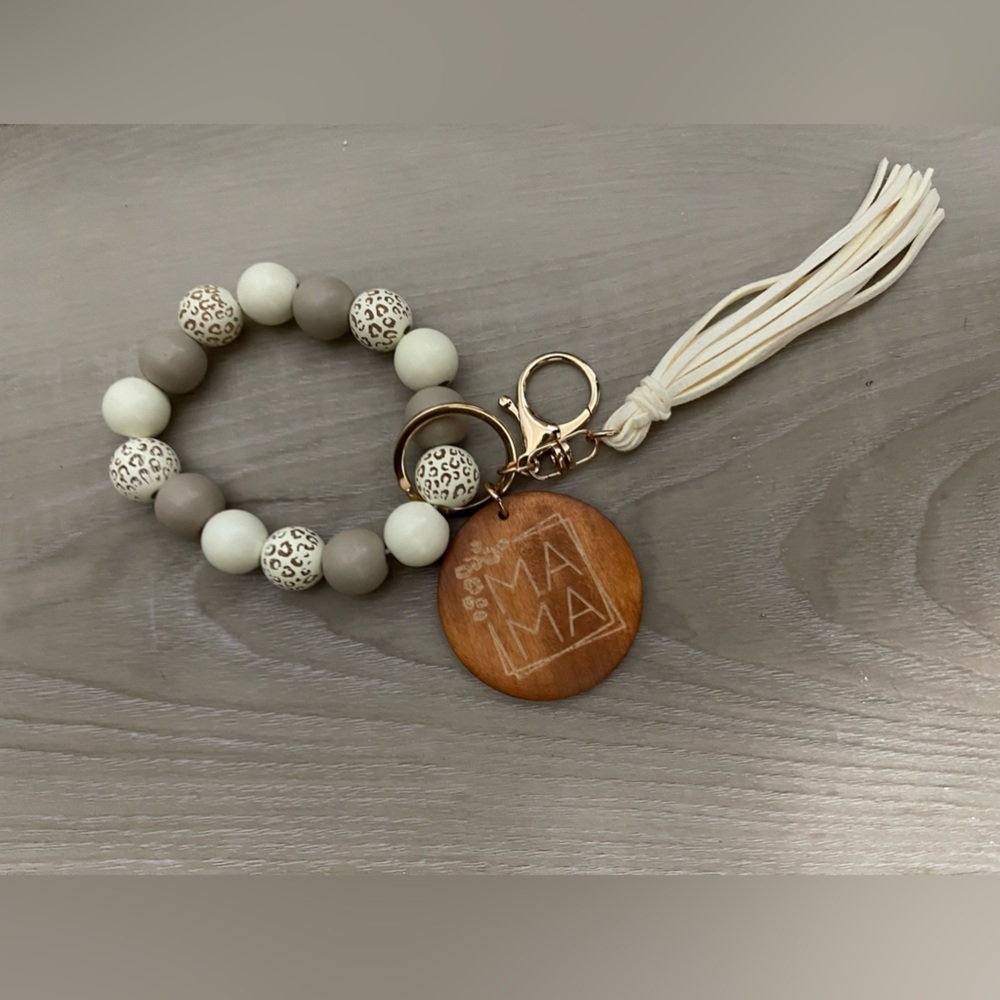 NWT Boho Mama Leopard Keychain